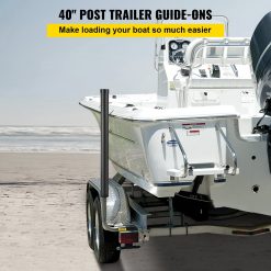 Alternative view of Boat Trailer Guide-ons, 40", 2PCS Rustproof Galvanized Steel Trailer Guide ons, Trailer Guides with Black PVC Pipes, Mounting Parts Included, for Ski Boat, Fishing Boat or Sailboat Trailer