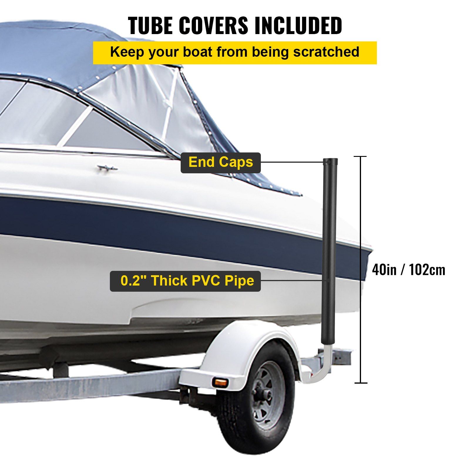 Boat trailer guide-ons 40" galvanized steel pair 6 Boat trailer guide-ons 40" galvanized steel pair - Image 6