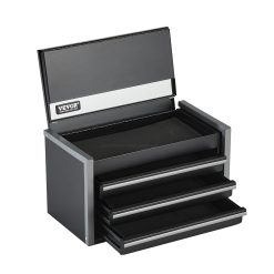 Metal tool box with 3 drawers, 8.6 inch