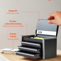Metal tool box with 3 drawers, 8.6 inch 14 V952 CTSBXSGJX86IACUDAV0 03