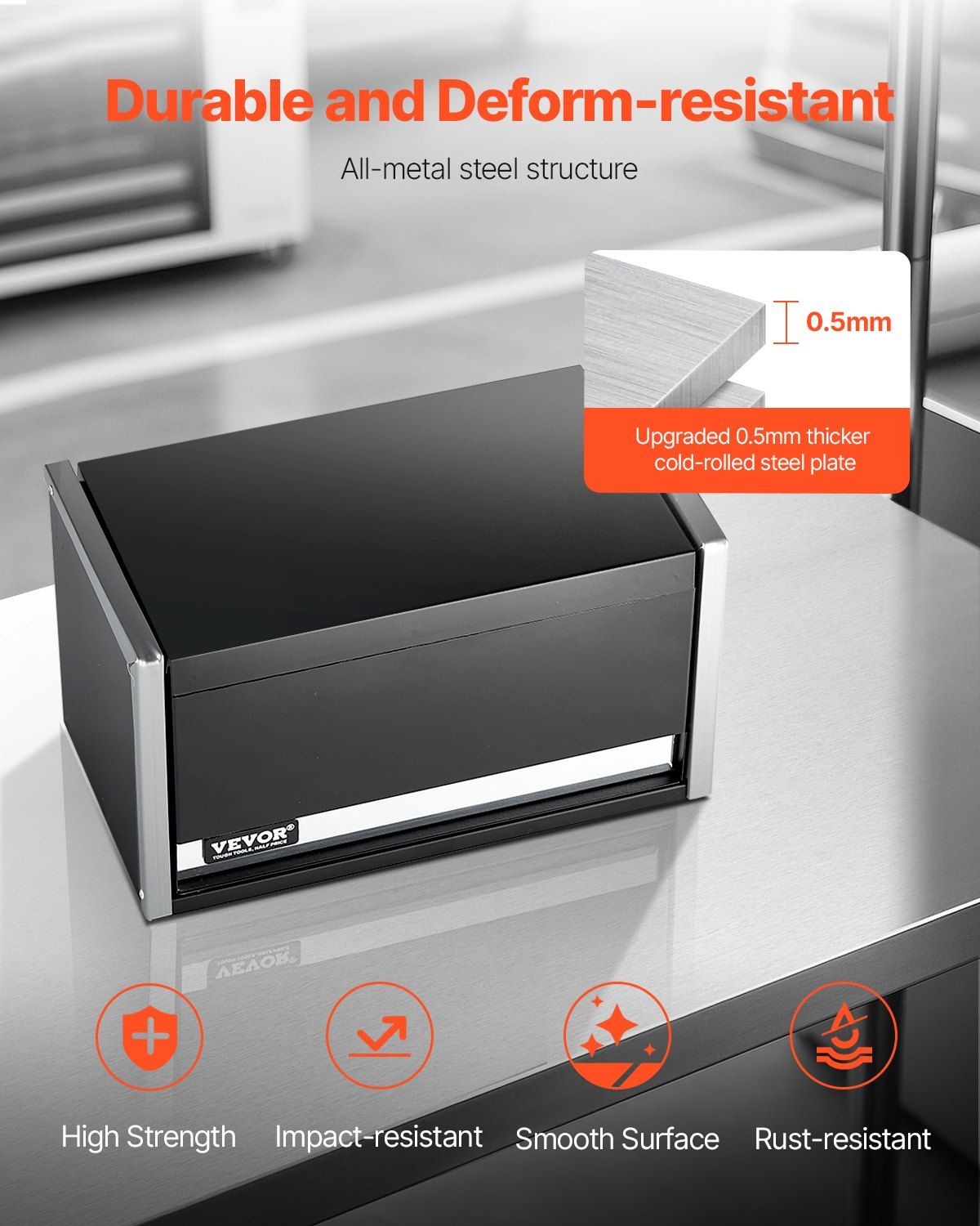 Metal tool box with 3 drawers, 8.6 inch 6 Metal tool box with 3 drawers, 8.6 inch - Image 6