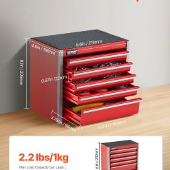 Alternative view of Metal Tool Box 8.6-inch with 5 Drawers