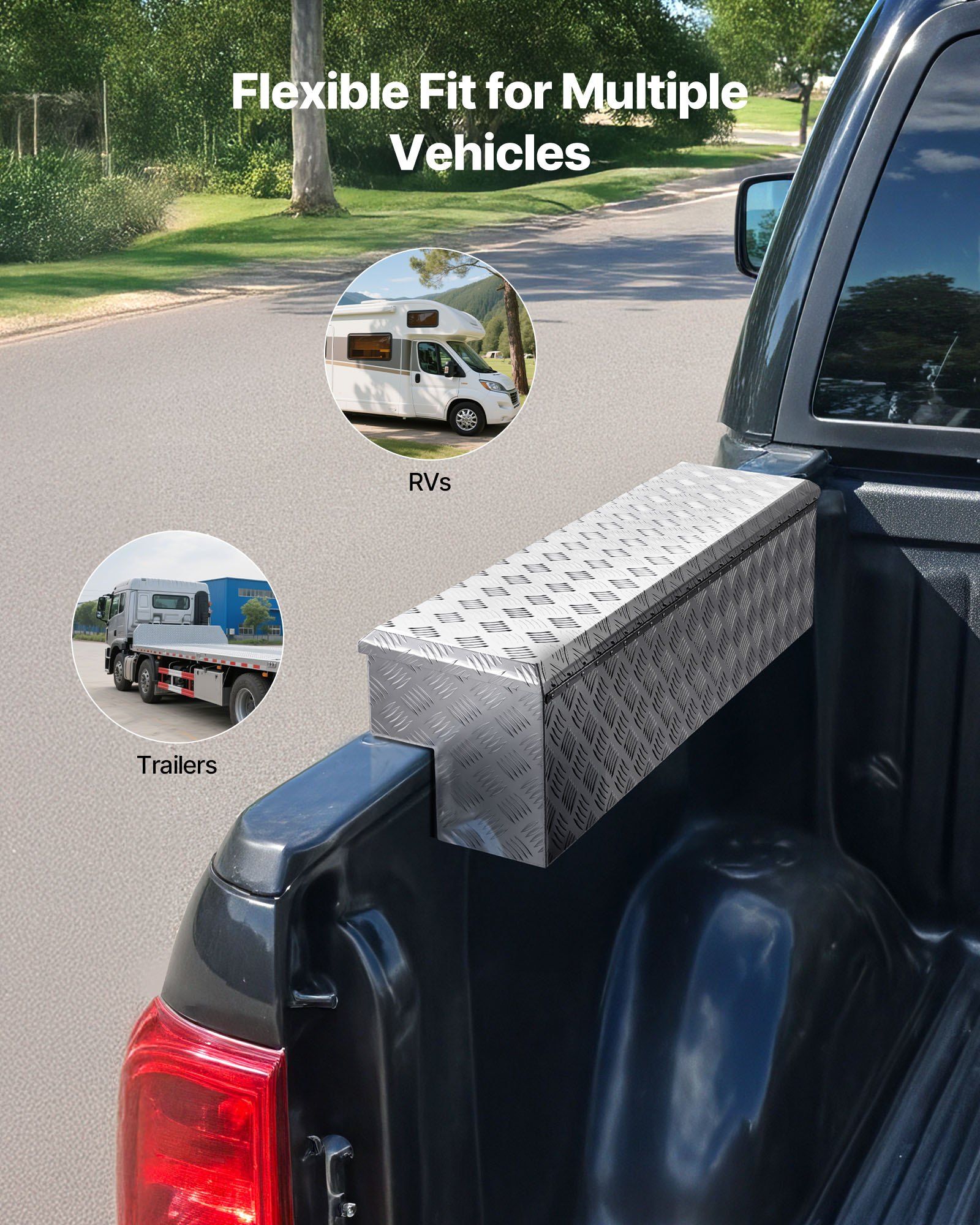 Heavy Duty Aluminum Truck Bed Tool Box 1219 x 340 x 330 mm 6 Heavy Duty Aluminum Truck Bed Tool Box 1219 x 340 x 330 mm - Image 6