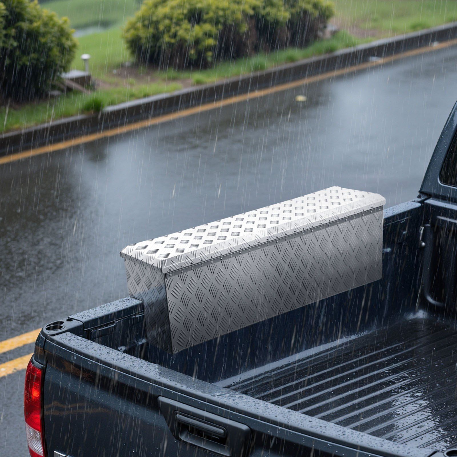 Heavy Duty Aluminum Truck Bed Tool Box 1219 x 340 x 330 mm 8 Heavy Duty Aluminum Truck Bed Tool Box 1219 x 340 x 330 mm - Image 8