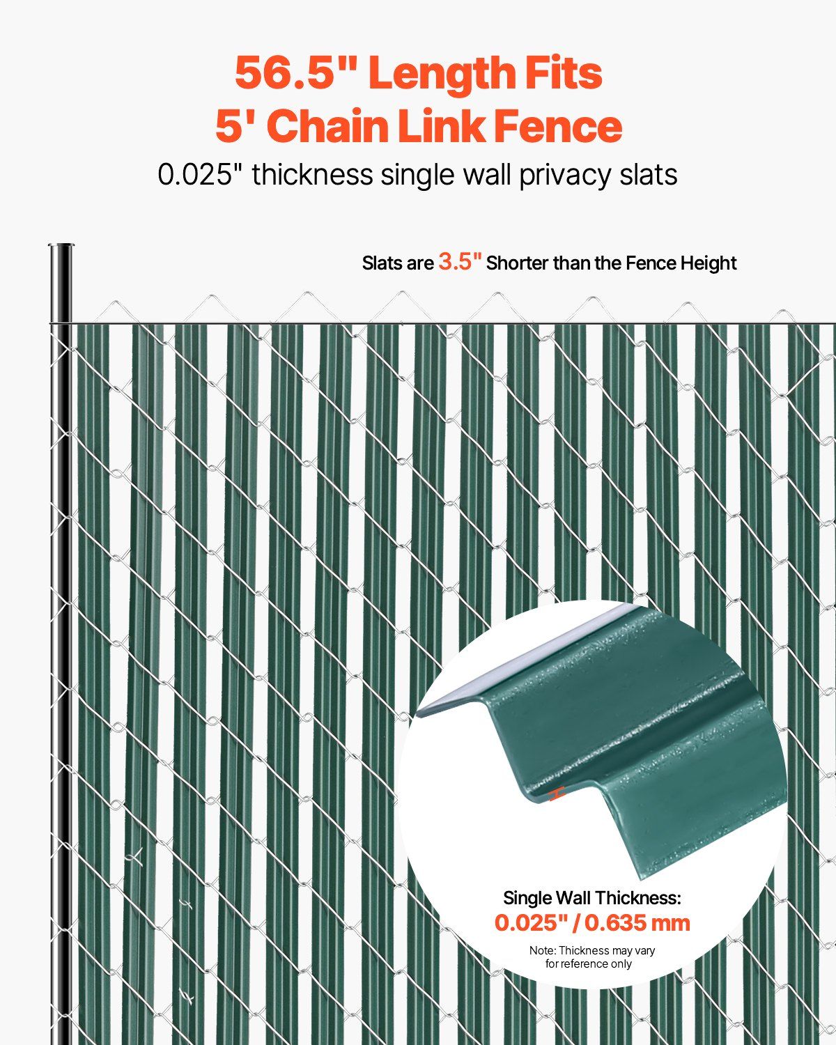 Bottom locking privacy slats for 1.5m chain-link fence 2 Bottom locking privacy slats for 1.5m chain-link fence - Image 2