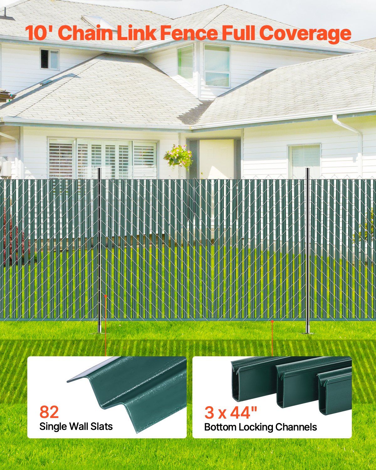 Bottom locking privacy slats for 1.5m chain-link fence 5 Bottom locking privacy slats for 1.5m chain-link fence - Image 5