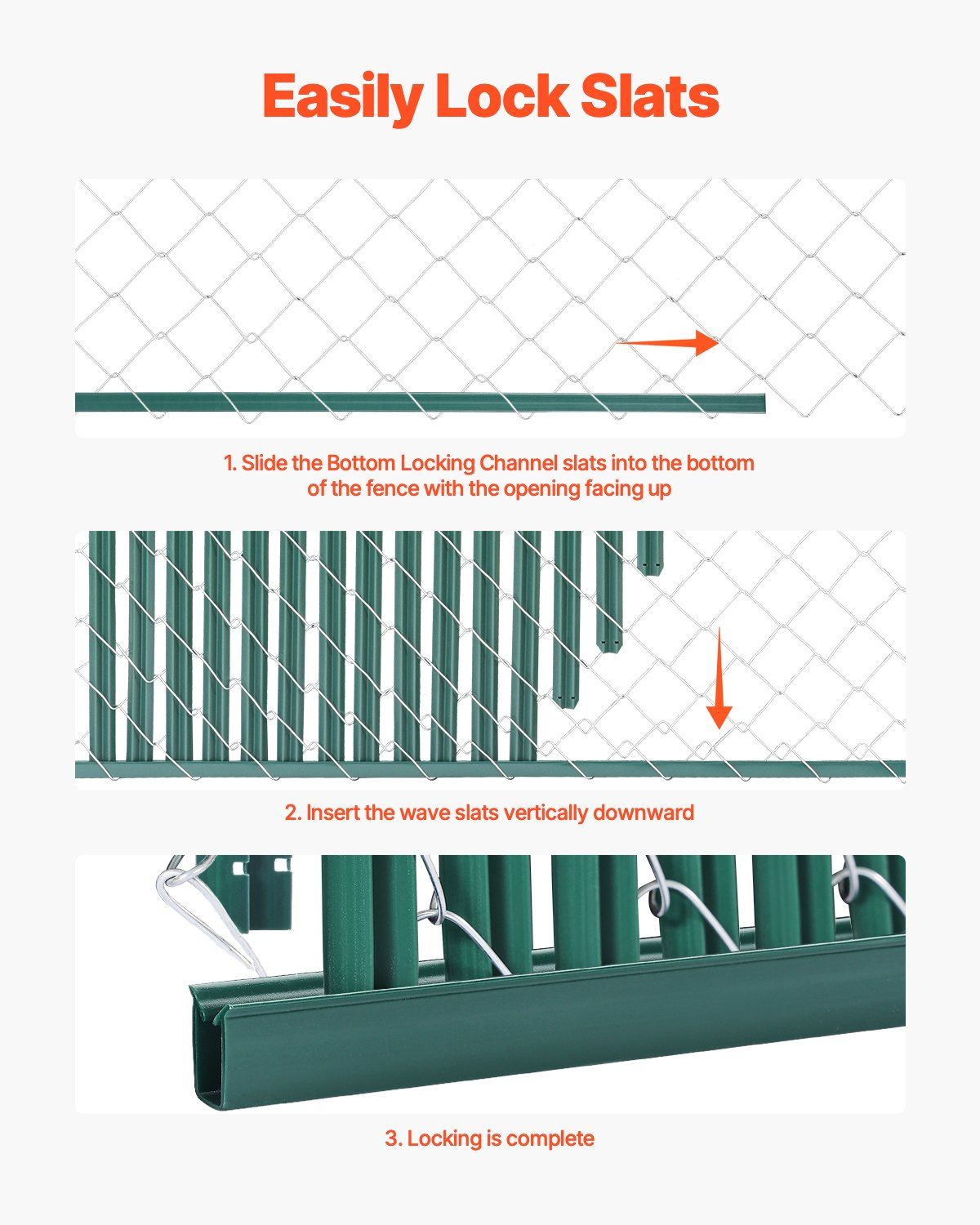 Bottom locking privacy slats for 1.5m chain-link fence 6 Bottom locking privacy slats for 1.5m chain-link fence - Image 6