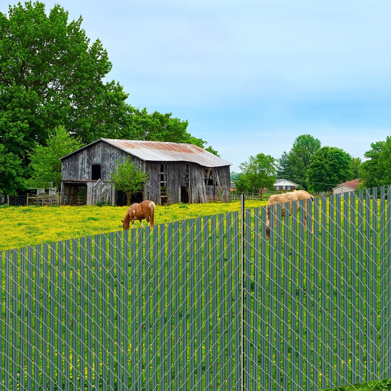 Bottom locking privacy slats for 1.5m chain-link fence 8 Bottom locking privacy slats for 1.5m chain-link fence - Image 8