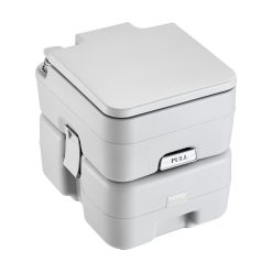Portable Toilet for Camping, Porta Potty with Carry Bag, 5.3 Gal Waste Tank & 3.2 Gal Flush Tank, Push-Button Pressurized Flush Commode, Leak-proof and Odourless Travel Toilet for Camping Car