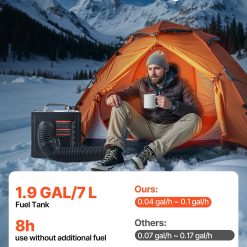 Alternative view of Diesel Heater, 8KW, DC 12V/24V, All in One Portable Diesel Air Heater with Bluetooth APP Control, Remote Control and LCD Screen, 7 L Fuel Tank for Trucks, Vans, RVs, Campers, and Garages