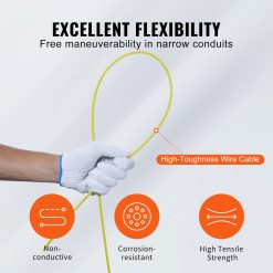 Fiberglass Fish Tape 30.5 m, 4.2 mm Wire Puller 13 V952 DJPYDBLXW16IXBAHUV0 02
