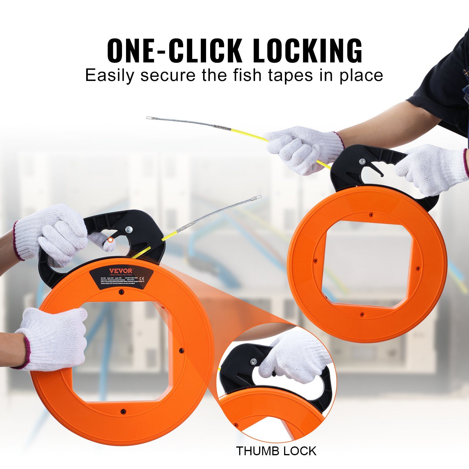 Fiberglass Fish Tape 30.5 m, 4.2 mm Wire Puller 4 Fiberglass Fish Tape 30.5 m, 4.2 mm Wire Puller - Image 4