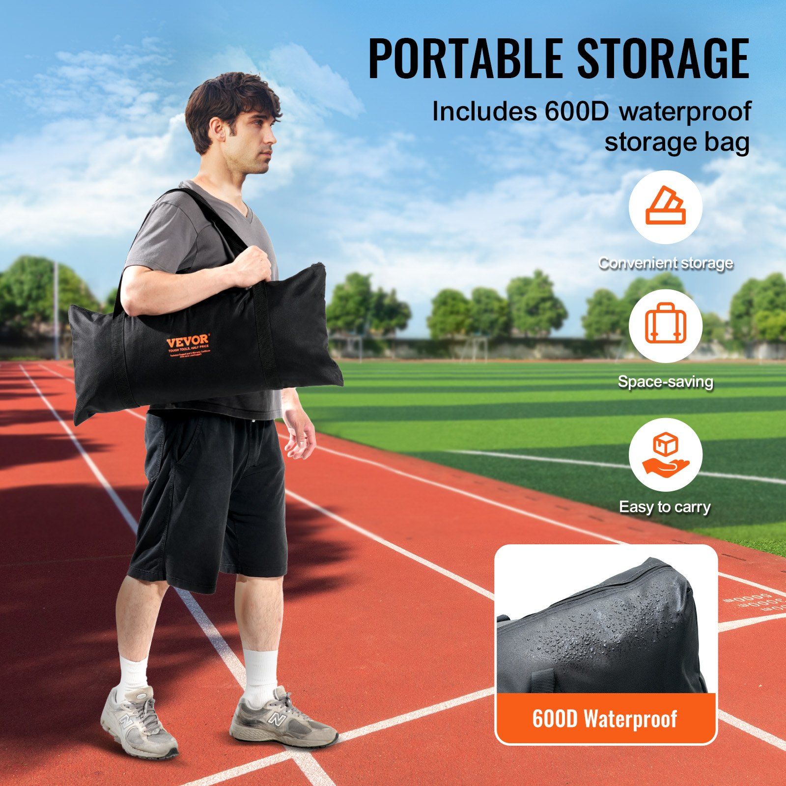 Barricade Backstop Net 7x7 ft Portable Ball Sports Barrier 5 Barricade Backstop Net 7x7 ft Portable Ball Sports Barrier - Image 5