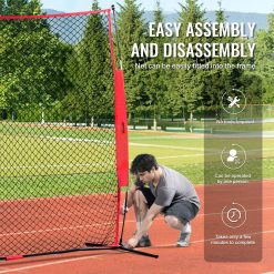 Barricade Backstop Net 7x7 ft Portable Ball Sports Barrier 16 V952 DQW77YC00000P85CUV0 05
