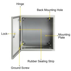 NEMA 4X steel electrical enclosure 16 x 16 x 8 inches 19 V952 DQXJSTCFS40X40X20V0 08