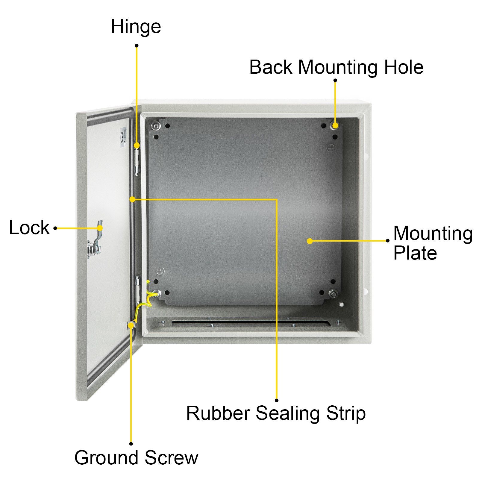 NEMA 4X steel electrical enclosure 16 x 16 x 8 inches 9 NEMA 4X steel electrical enclosure 16 x 16 x 8 inches - Image 9