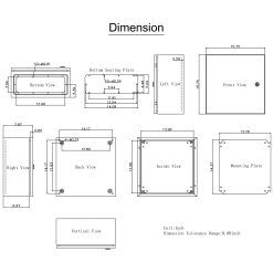 NEMA 4X steel electrical enclosure 16 x 16 x 8 inches 20 V952 DQXJSTCFS40X40X20V0 09