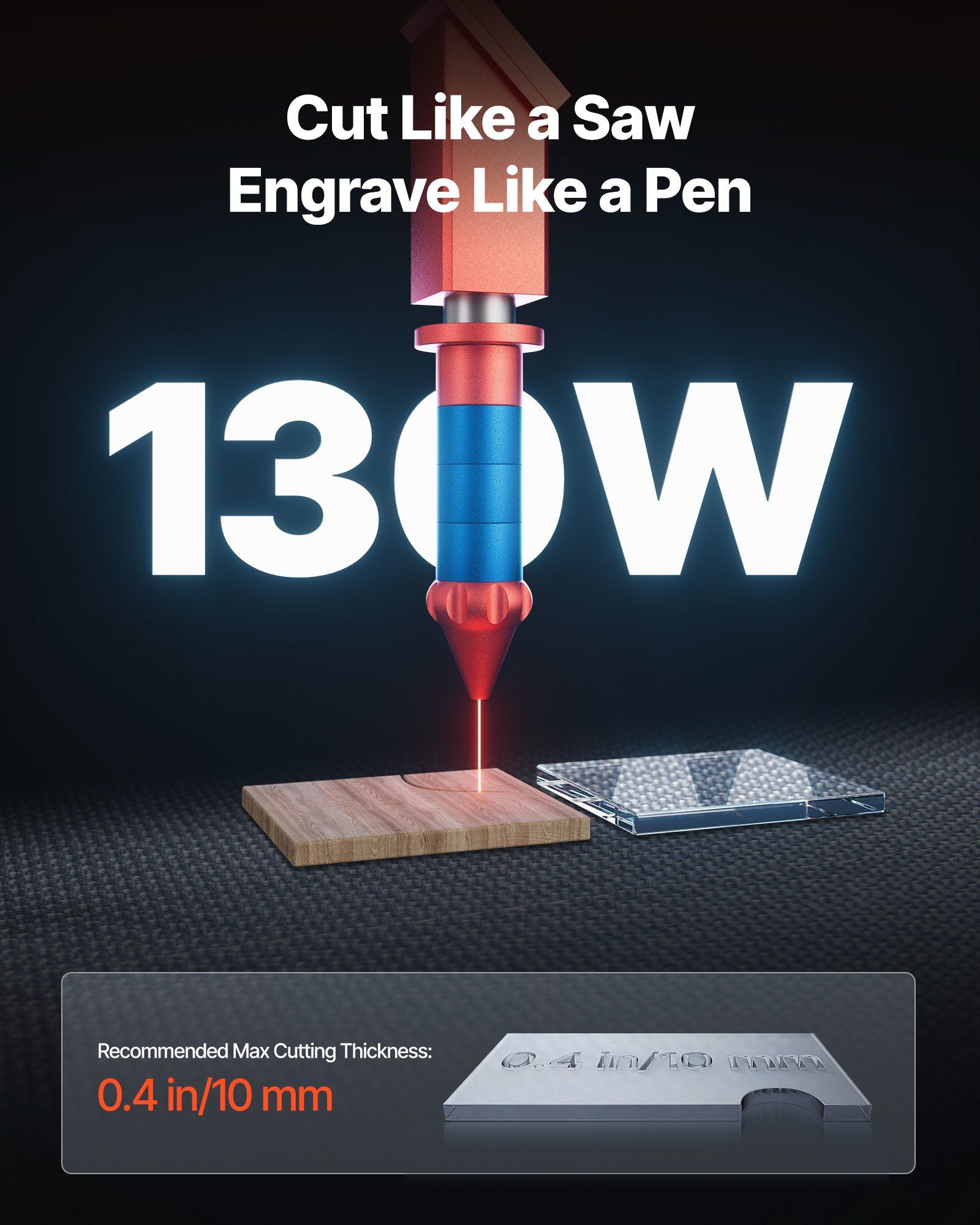 130W CO2 Laser Engraver 1400 x 900 mm with Water Chiller 2 130W CO2 Laser Engraver 1400 x 900 mm with Water Chiller - Image 2