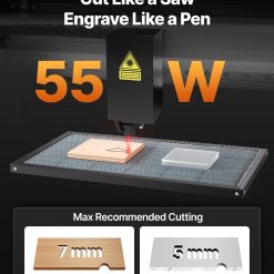 Alternative view of 55W CO2 Laser Engraver with 500 x 300mm Cutting Area