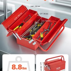 Alternative view of 14-inch Metal Tool Box, 2-Tier Cantilever with Dual Handles