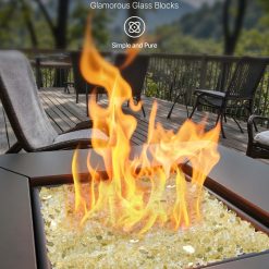 Alternative view of Fire glass 10 lbs, 1/2-inch gold reflective