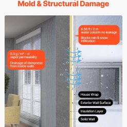 House wrap 9 x 75 ft vapour barrier 13 V952 FSTQM9FT75FT4A5KQ001V0 02