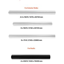 House wrap 9 x 75 ft vapour barrier 17 V952 FSTQM9FT75FT4A5KQ001V0 06