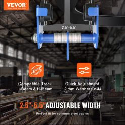 Alternative view of Manual beam trolley 0.5 tonne adjustable I-beam