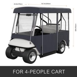Alternative view of Golf cart enclosure for 4-seat carts, 200cm Oxford cloth cover