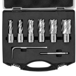 Annular Cutter Set 6pcs Weldon Shank Mag Drill Bits