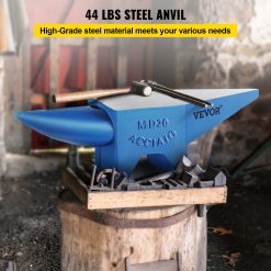 Alternative view of Steel Anvil 44 lbs with Horn and Holes