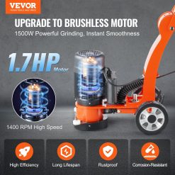 Alternative view of 7" Electric Concrete Floor Grinder 2.0HP Brushless
