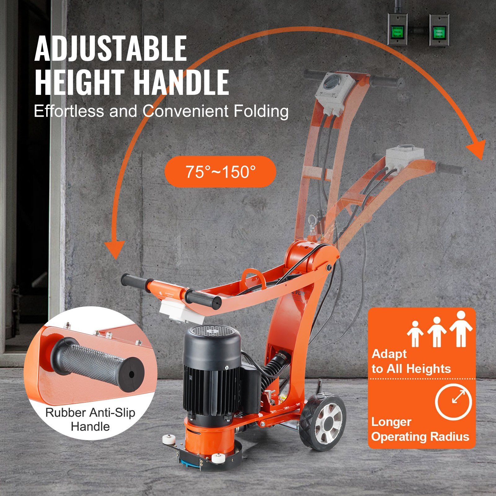 7" Electric Concrete Floor Grinder 2.0HP Brushless 6 7" Electric Concrete Floor Grinder 2.0HP Brushless - Image 6