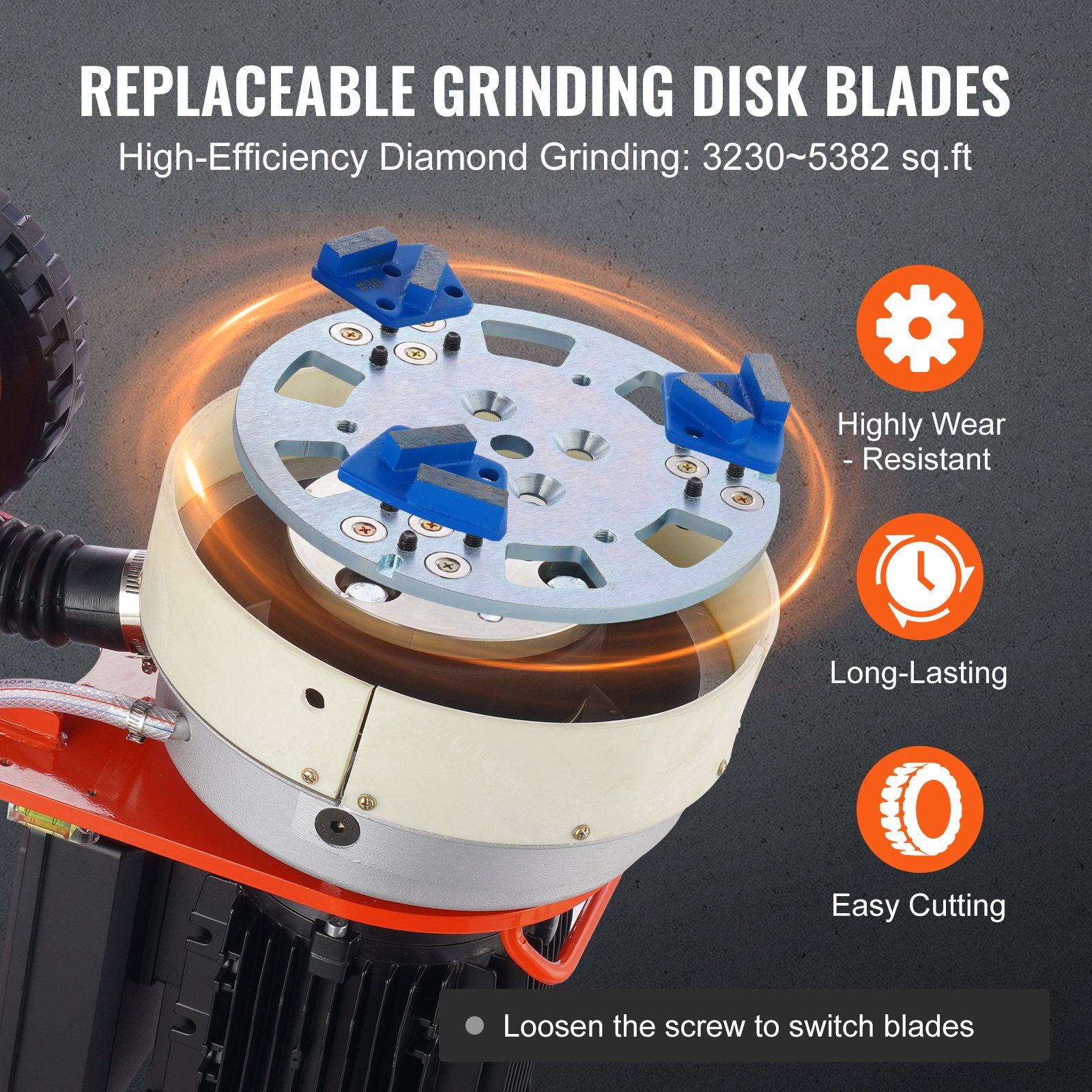 Electric Concrete Floor Grinder 10" Brushless 2200W 3 Electric Concrete Floor Grinder 10" Brushless 2200W - Image 3