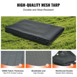 Alternative view of Dump truck mesh tarp 6 x 14 ft PVC heavy duty