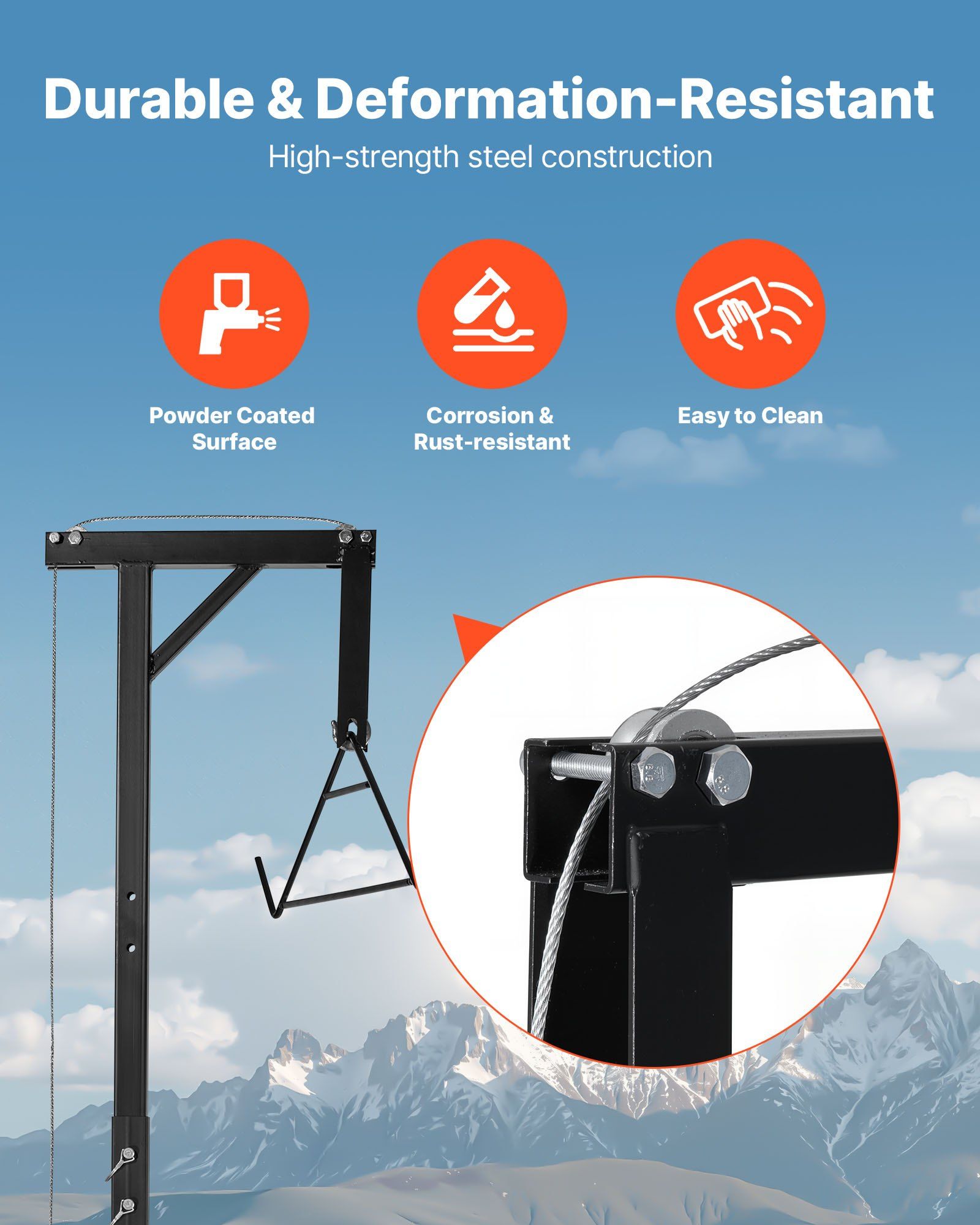 Truck hitch game hoist 600 lbs capacity with winch 6 Truck hitch game hoist 600 lbs capacity with winch - Image 6
