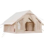 Inflatable camping tent 4-6 person with pump