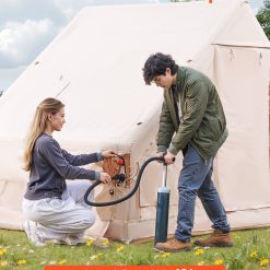 Alternative view of Inflatable Tents for Camping, 4-6 Person Easy Setup Blow up Tent with Hand Pump, 300D Oxford 4 Season Glamping Tent with Stove Jack 2 Doors & 4 Mesh Windows, Storage Bag Included for Easy Taking