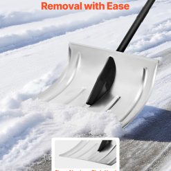 Snow Shovel for Driveway, 40cm Wide Aluminum Alloy Snow Shovel, Non Slip Grip, Large Capacity Snowplow Shovels, Detachable & Lightweight Snows Removal Tool for Garden Car Camping Outdoors 12 V952 KXCLHJ16INCHF6PLG001V0 01