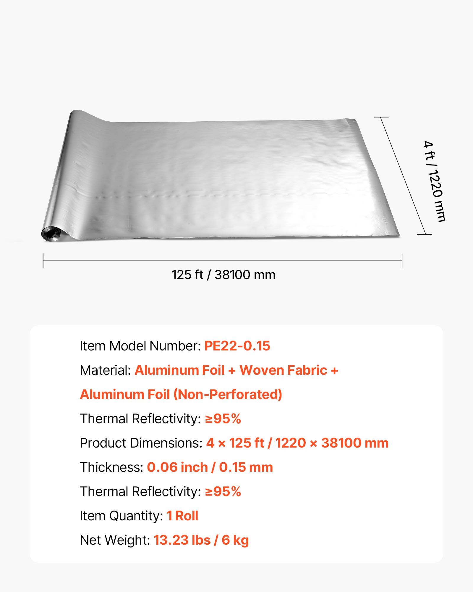 Double Reflective Insulation Roll 38.1m x 1.22m 7 Double Reflective Insulation Roll 38.1m x 1.22m - Image 7