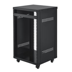 16U AV Rack with Lockable Caster Wheels, 90.7 kg Capacity