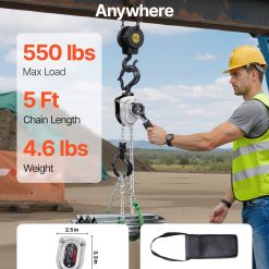 Alternative view of Manual lever chain hoist 250kg 1.5m G80