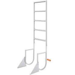 Flip-Up Dock Ladder, 5-Step Aluminum Alloy, 350 lbs