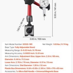 Dial Test Indicator with Magnetic Base and Storage Case 17 V952 NJCLGJGGBFBWG49MA001V0 06