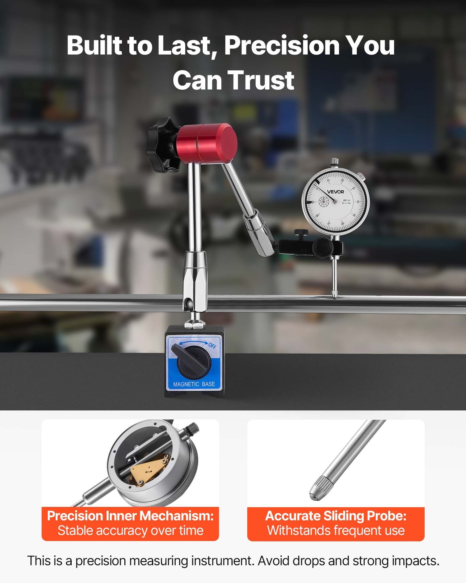 Dial Test Indicator with Magnetic Base Stand 0.03 mm 3 Dial Test Indicator with Magnetic Base Stand 0.03 mm - Image 3