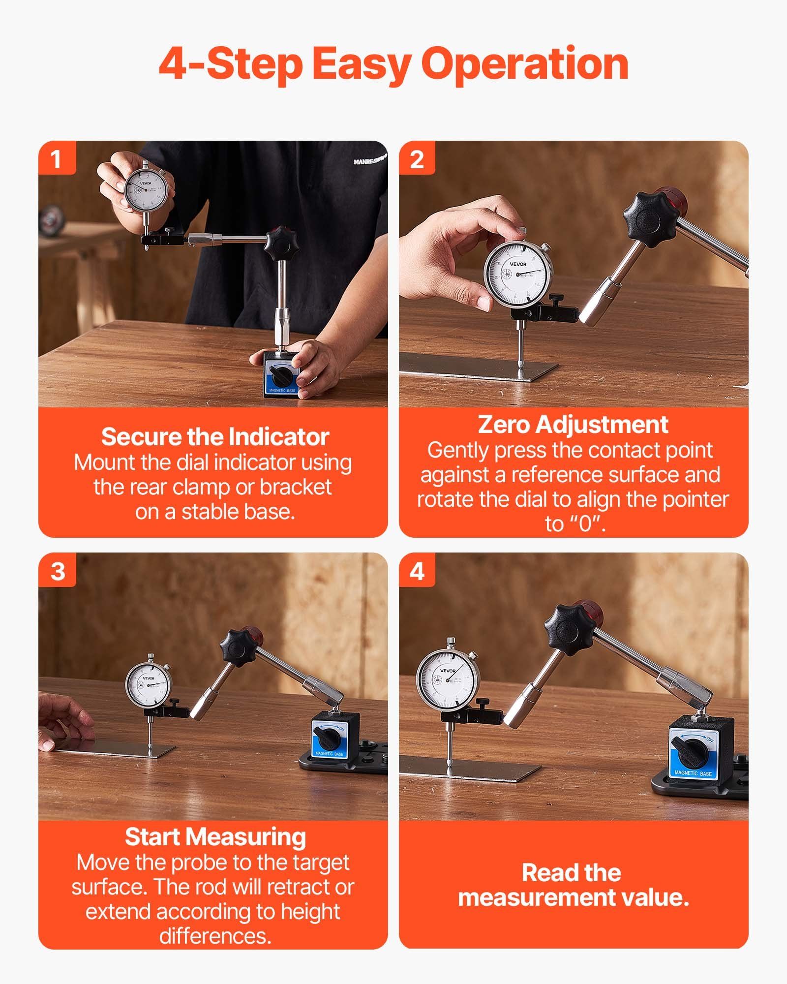 Dial Test Indicator with Magnetic Base Stand 0.03 mm 6 Dial Test Indicator with Magnetic Base Stand 0.03 mm - Image 6