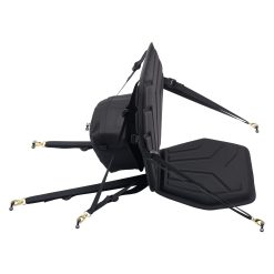 Kayak seat with back support and storage bag