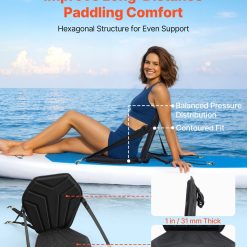 Alternative view of Kayak seat with back support and storage bag