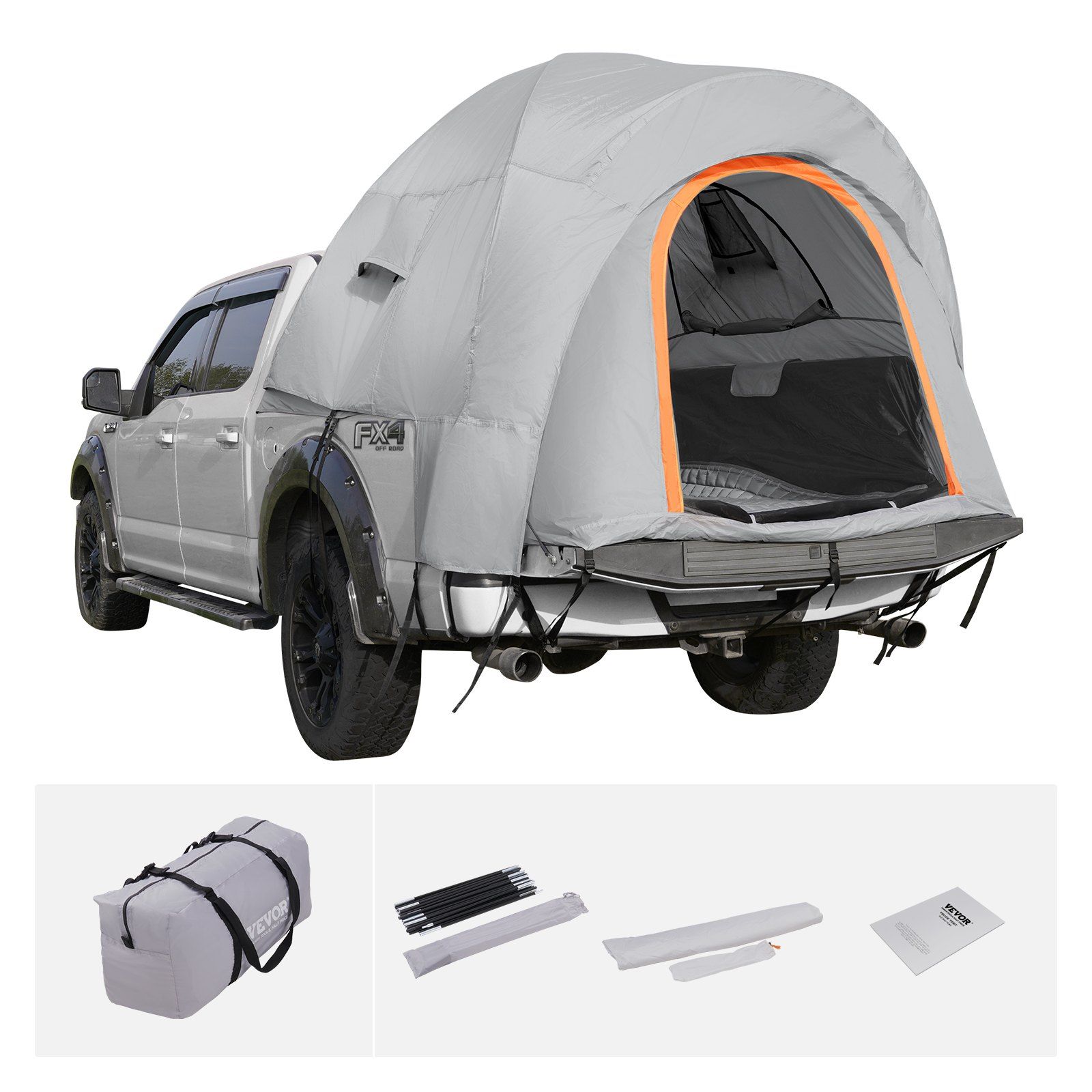 Truck Bed Tent 6.4-6.7 ft Waterproof PU2000mm 9 Truck Bed Tent 6.4-6.7 ft Waterproof PU2000mm - Image 9