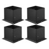 4x4 Post Base Heavy Duty Carbon Steel Brackets, 92x92mm